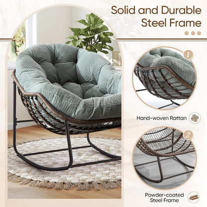 The Minimalist Nest: A Stylish Dual-Use Rattan Hanging Chair