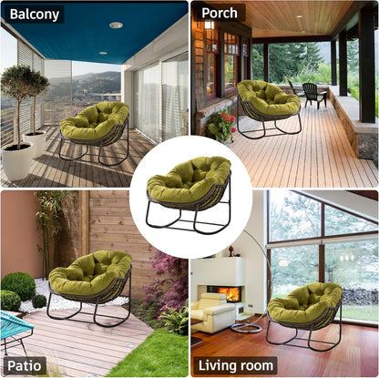 The Minimalist Nest: A Stylish Dual-Use Rattan Hanging Chair