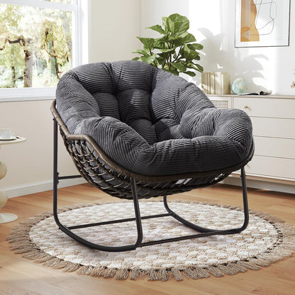 The Minimalist Nest: A Stylish Dual-Use Rattan Hanging Chair