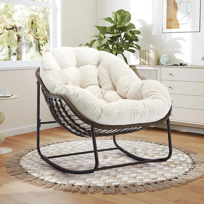 The Minimalist Nest: A Stylish Dual-Use Rattan Hanging Chair