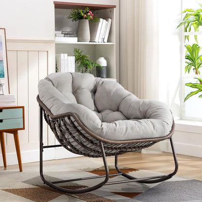 The Minimalist Nest: A Stylish Dual-Use Rattan Hanging Chair