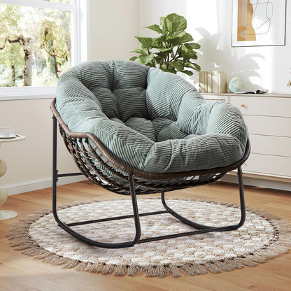 The Minimalist Nest: A Stylish Dual-Use Rattan Hanging Chair